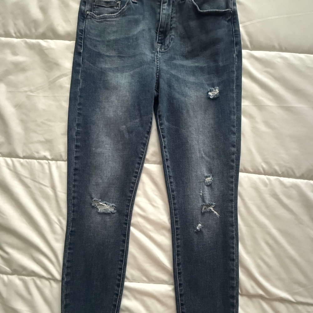 Pistola Dark Blue Distressed Skinny Jeans